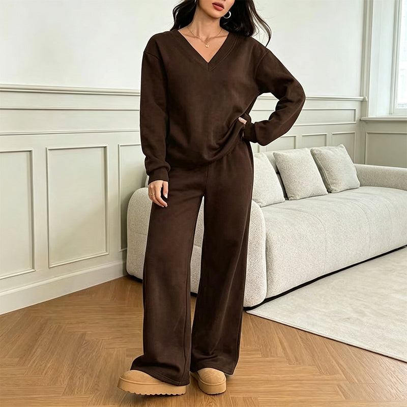 Women's Off Shoulder Sweatshirt & Pants Set
