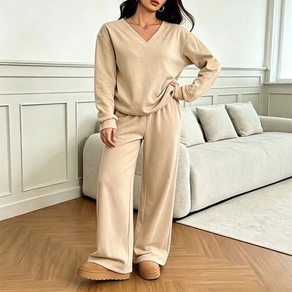 Women's Off Shoulder Sweatshirt & Pants Set