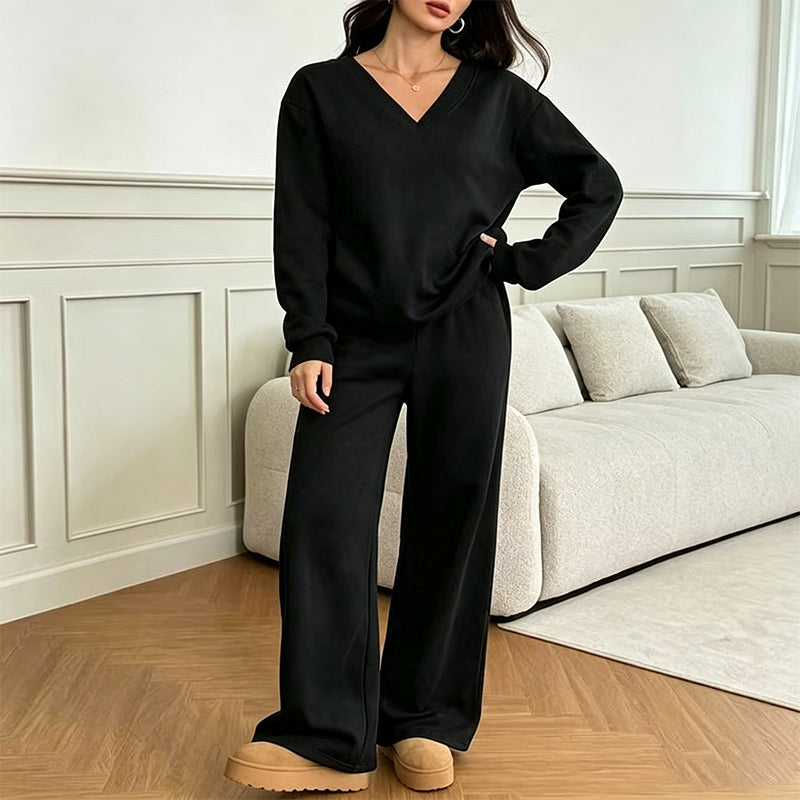 Women's Off Shoulder Sweatshirt & Pants Set