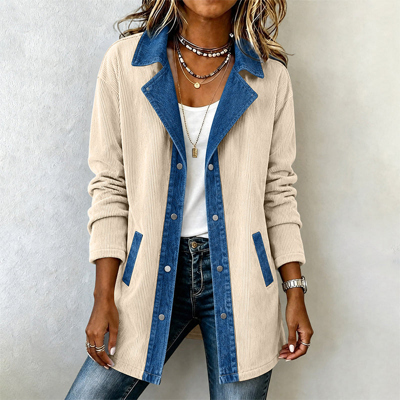 Women's Casual Denim Patchwork Jacket