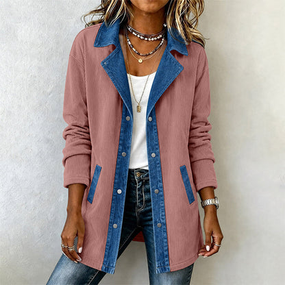 Women's Casual Denim Patchwork Jacket