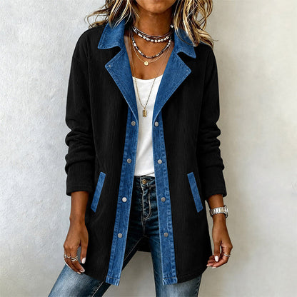 Women's Casual Denim Patchwork Jacket