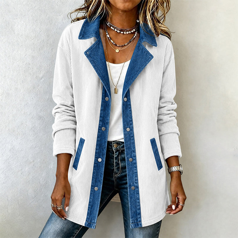 Women's Casual Denim Patchwork Jacket