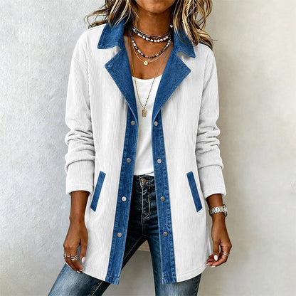 Women's Casual Denim Patchwork Jacket