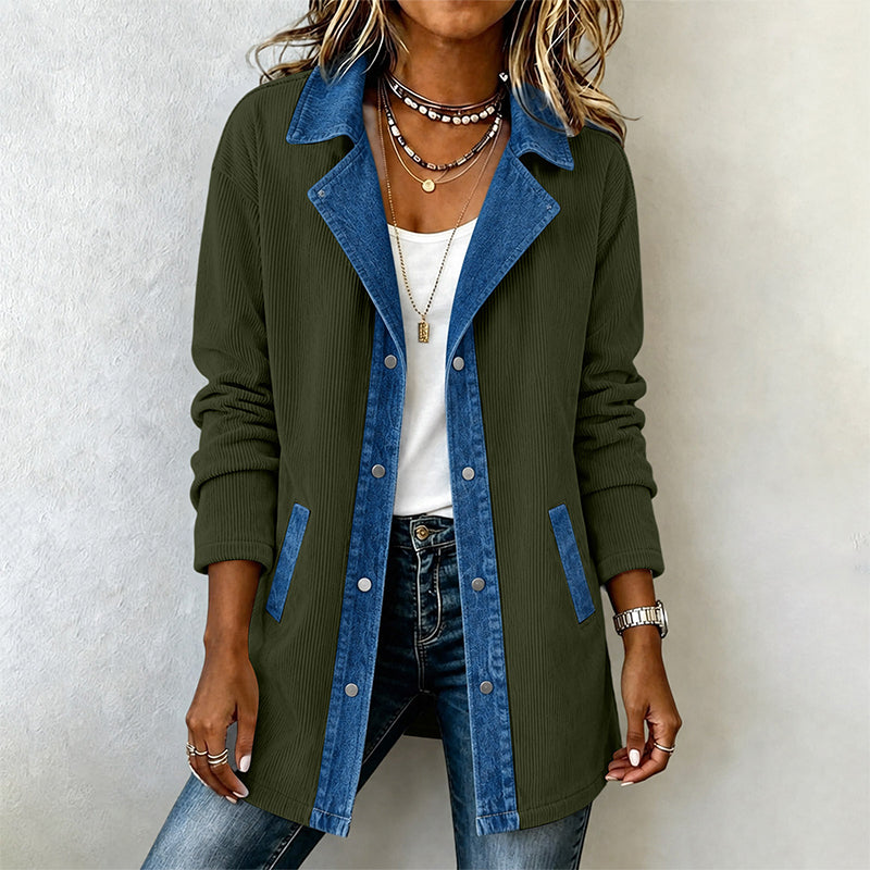 Women's Casual Denim Patchwork Jacket