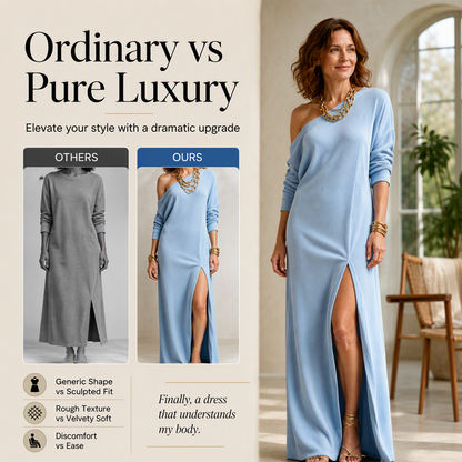 Women's Off Shoulder Side Slit Dress