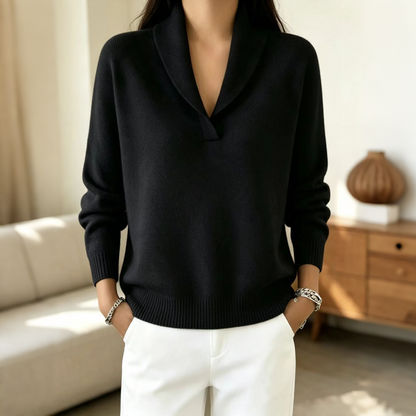 Women's Shawl Collar Pullover Sweater