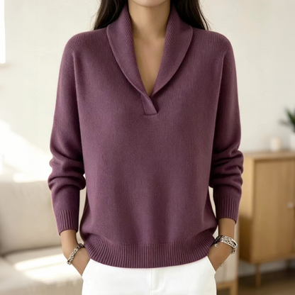 Women's Shawl Collar Pullover Sweater