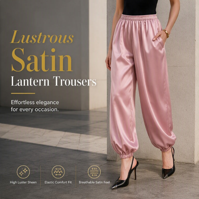 Women's Loose Satin Harem Pants