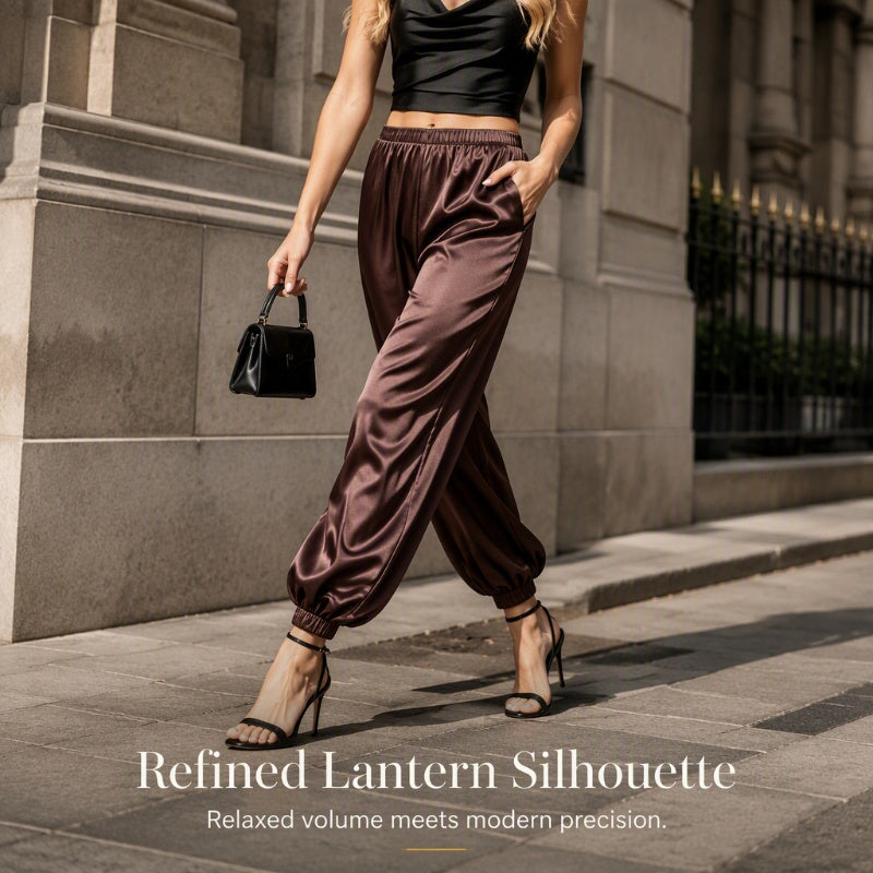 Women's Loose Satin Harem Pants