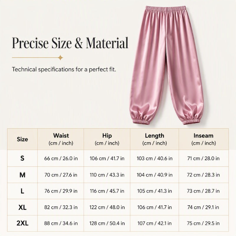 Women's Loose Satin Harem Pants