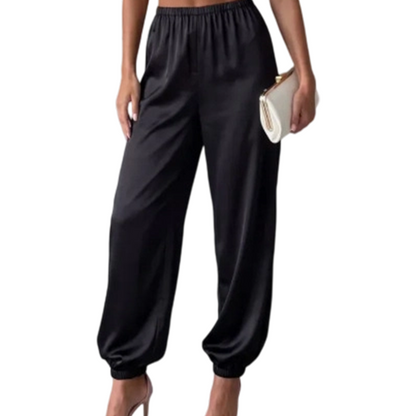 Women's Loose Satin Harem Pants