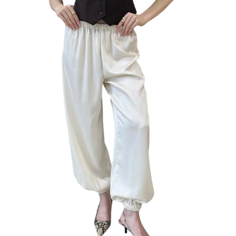 Women's Loose Satin Harem Pants
