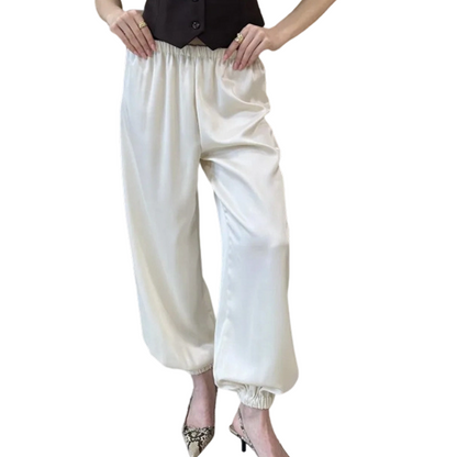 Women's Loose Satin Harem Pants