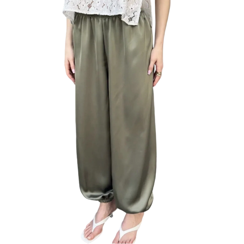 Women's Loose Satin Harem Pants