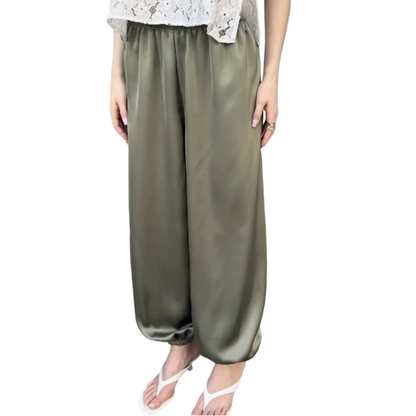 Women's Loose Satin Harem Pants