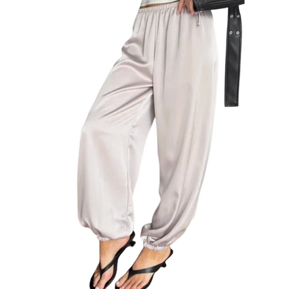 Women's Loose Satin Harem Pants