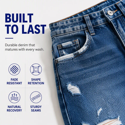 Women's Chic High Waisted Ripped Jeans