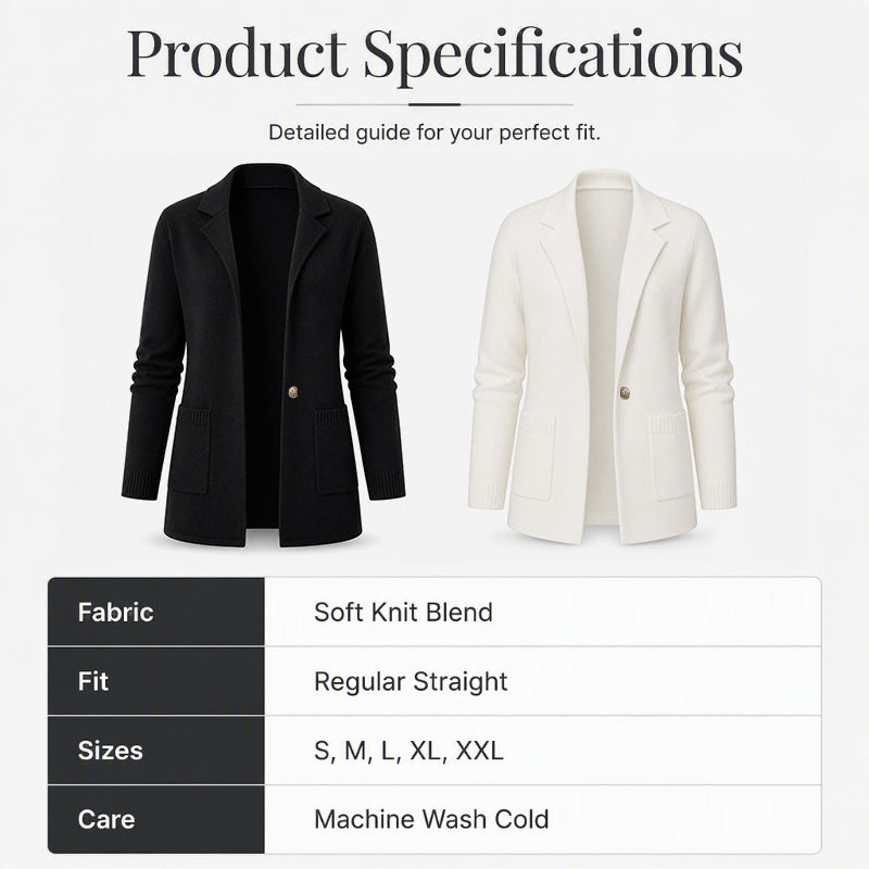 Women's Lapel Collar Knit Cardigan