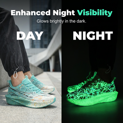 Glow-in-the-Dark Splatter Print Casual Sneakers