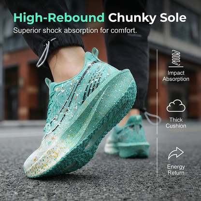 Glow-in-the-Dark Splatter Print Casual Sneakers