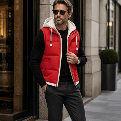 Thickened Hooded Winter Puffer Vest
