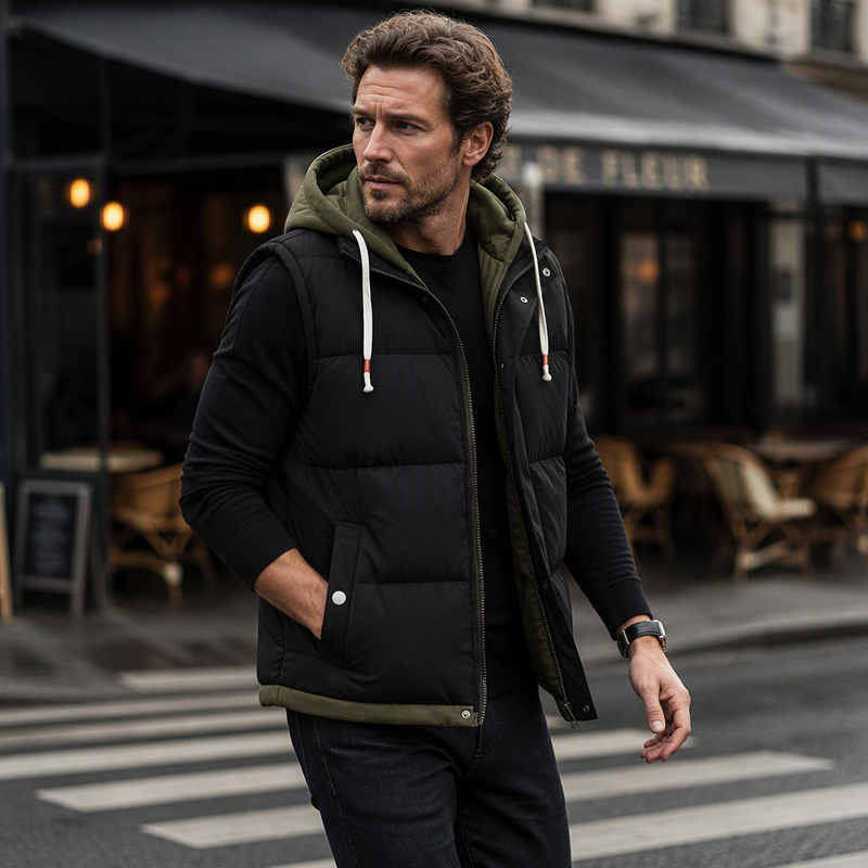 Thickened Hooded Winter Puffer Vest