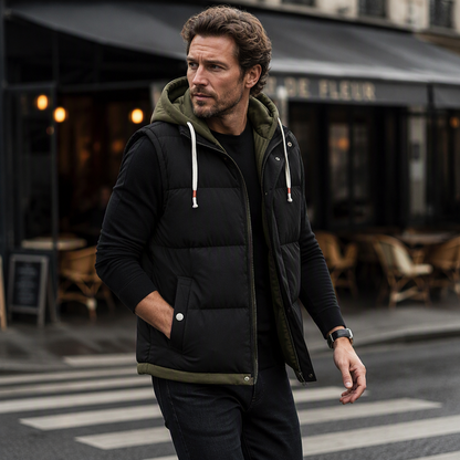 Thickened Hooded Winter Puffer Vest