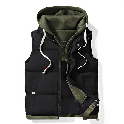 Thickened Hooded Winter Puffer Vest