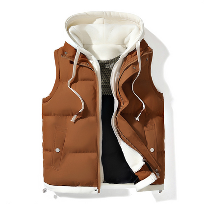 Thickened Hooded Winter Puffer Vest