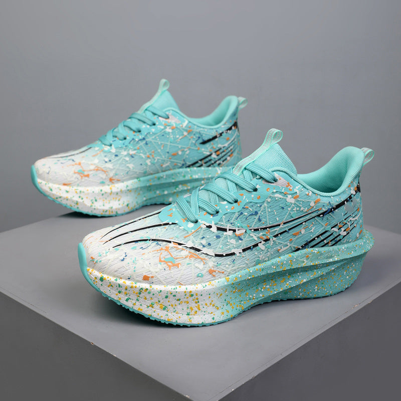 Glow-in-the-Dark Splatter Print Casual Sneakers