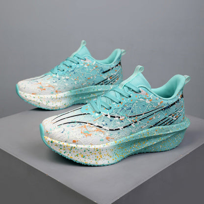 Glow-in-the-Dark Splatter Print Casual Sneakers