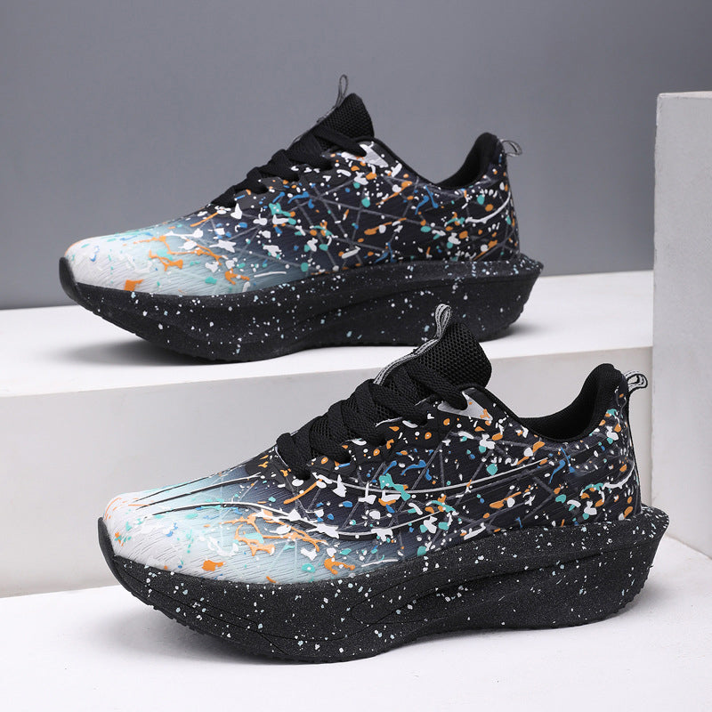Glow-in-the-Dark Splatter Print Casual Sneakers