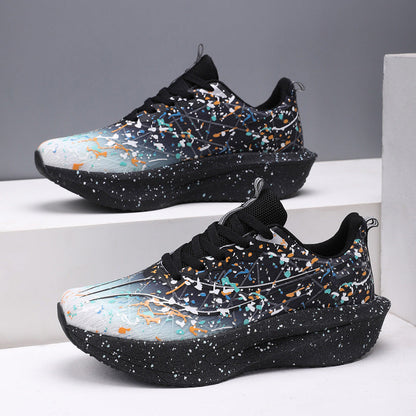 Glow-in-the-Dark Splatter Print Casual Sneakers