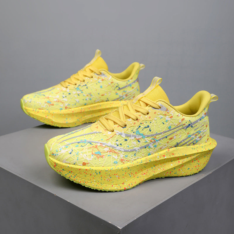 Glow-in-the-Dark Splatter Print Casual Sneakers