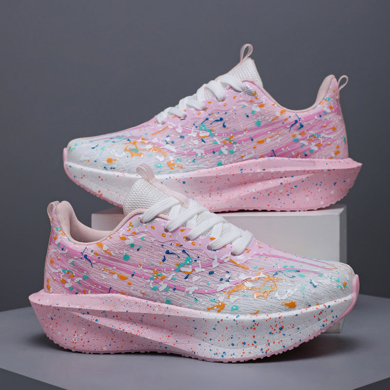 Glow-in-the-Dark Splatter Print Casual Sneakers