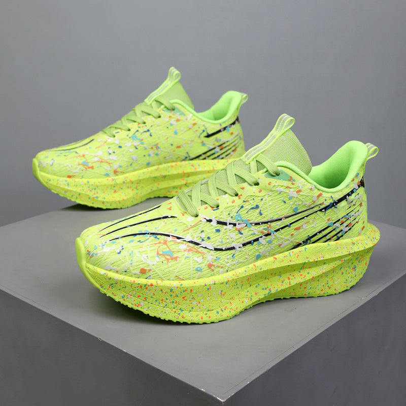 Glow-in-the-Dark Splatter Print Casual Sneakers