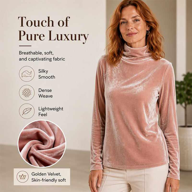 Women's Loose Turtleneck Long Sleeve Top