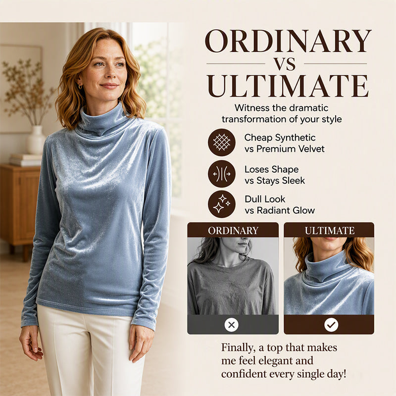 Women's Loose Turtleneck Long Sleeve Top