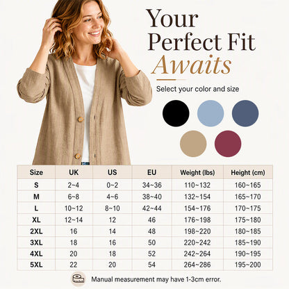 Women's Casual Breathable V-Neck Cardigan