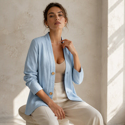Women's Casual Breathable V-Neck Cardigan