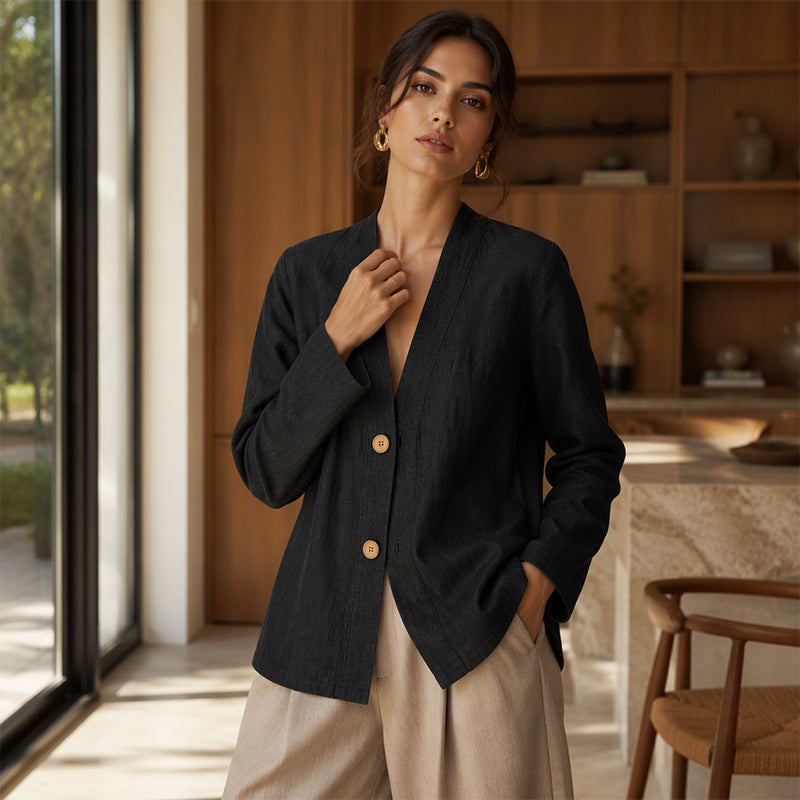 Women's Casual Breathable V-Neck Cardigan