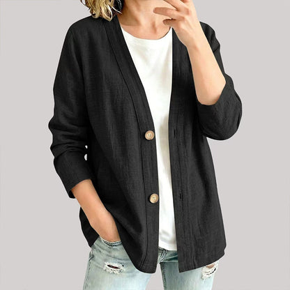 Women's Casual Breathable V-Neck Cardigan