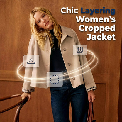 Women's Single-Breasted Cropped Jacket