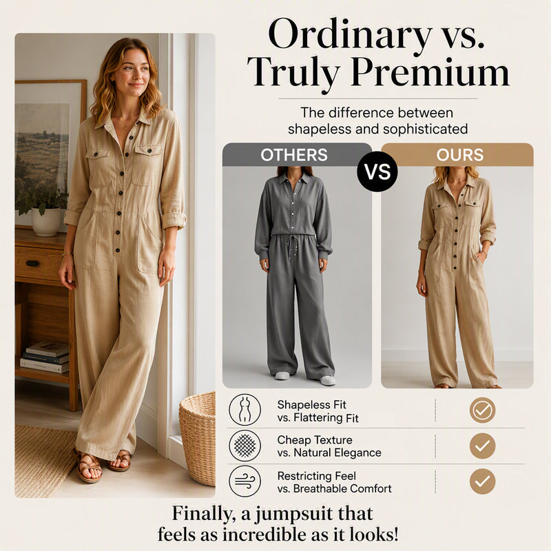 Women's Wide Leg Cargo Jumpsuit