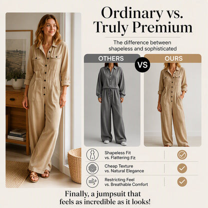 Women's Wide Leg Cargo Jumpsuit