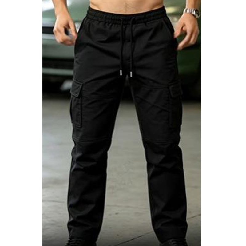 Men's Slim Fit Cargo Pants with Drawstring