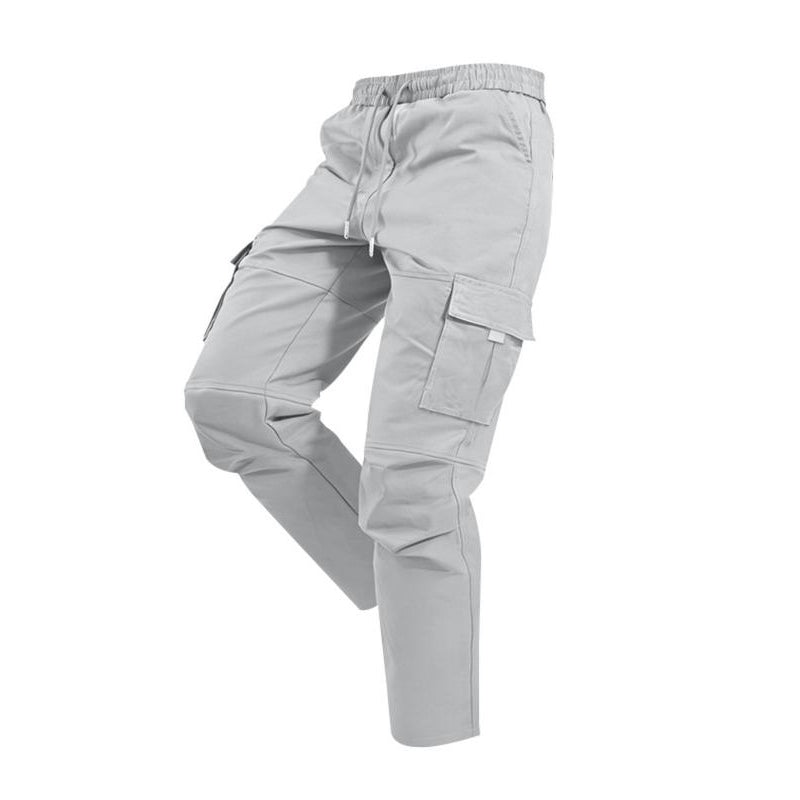 Men's Slim Fit Cargo Pants with Drawstring
