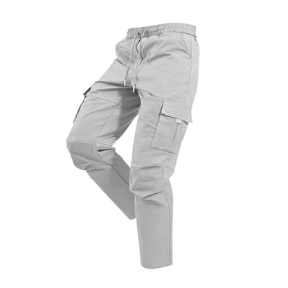 Men's Slim Fit Cargo Pants with Drawstring