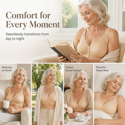 Front Closure Wire-Free Bra for Women